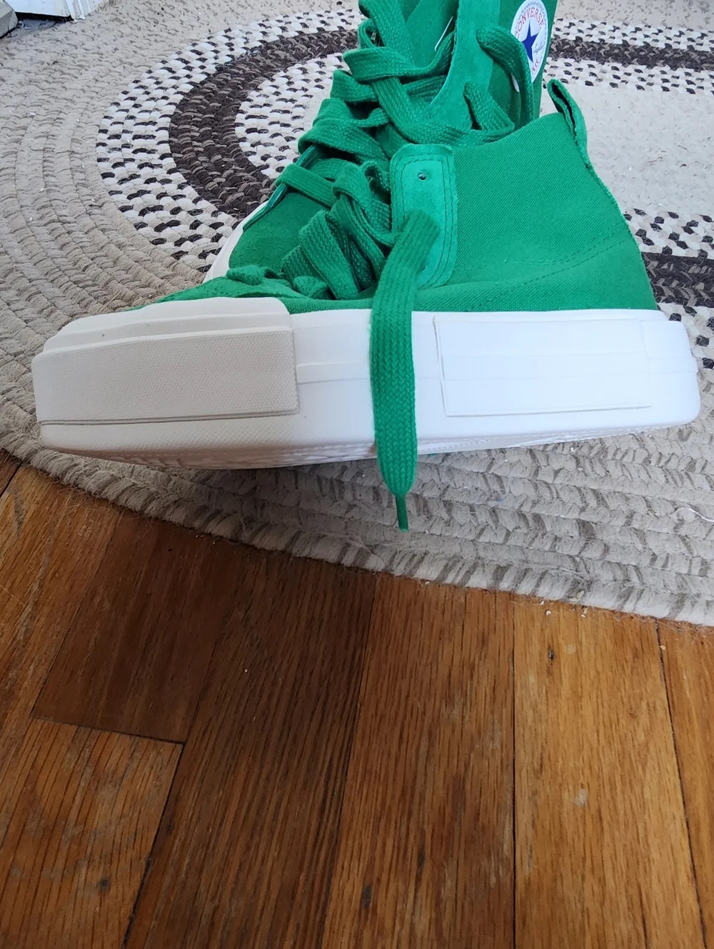 Converse Green High-Top Platform Sneakers
